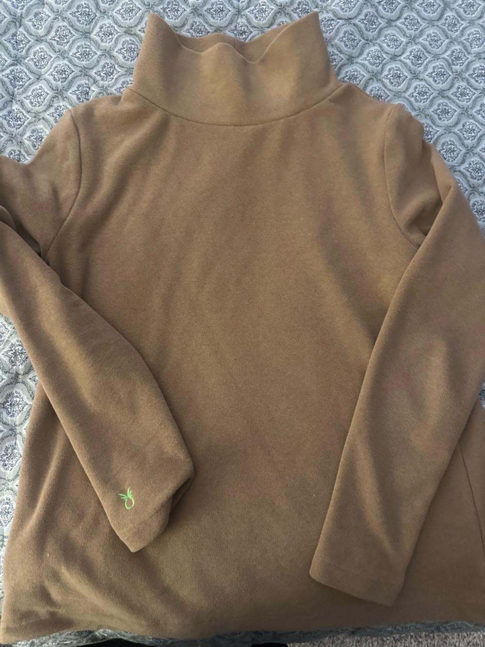Dudley Stephens Camel Tan Turtleneck Sweater
